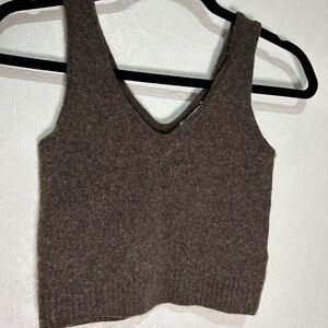 Madewell Heathered Brown Knit Top